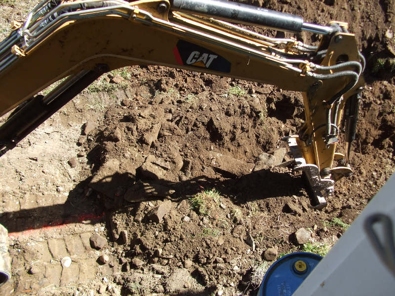 Digging The Deck Footings.