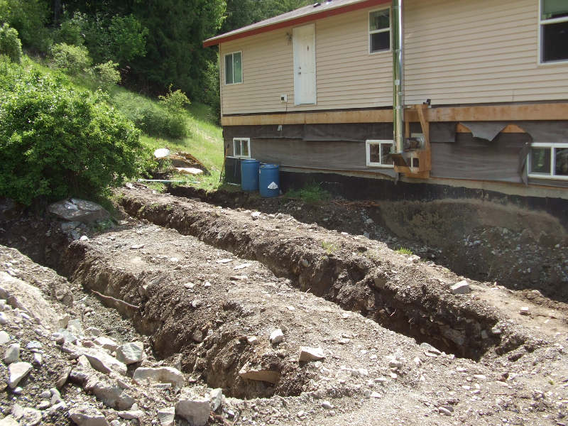 Deck Footing Trenches.