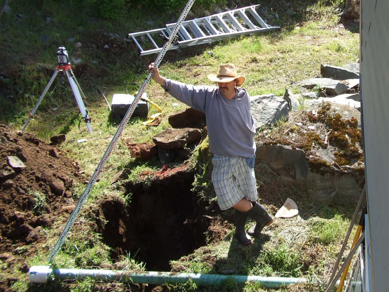 Measuring The Deck Footings.