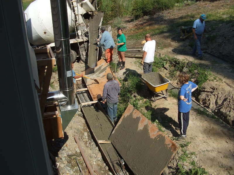 Deck Footing Concrete Pour.