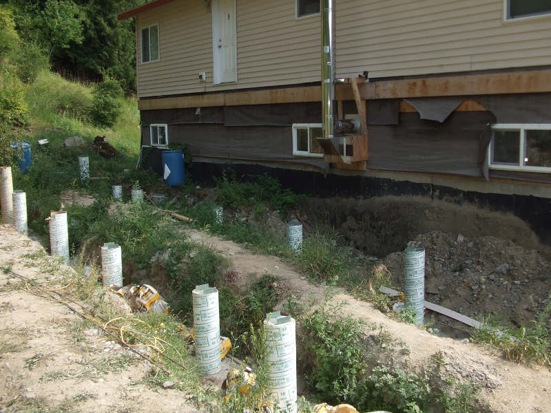 Deck Post Footings.