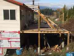 Deck roof framing