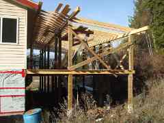 Deck roof framing