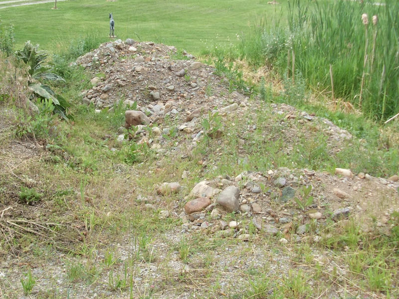 Back Driveway Blocked By Gravel.