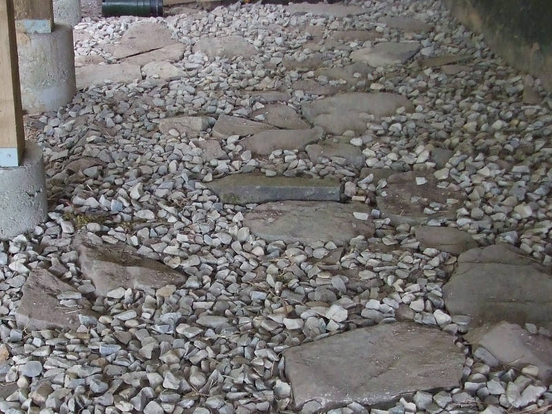 Carport Rock Floor.