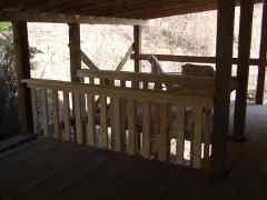 Carport deck railing