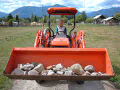 My Mother driving the tractor