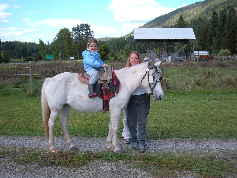 Shaelynn's first time on a horse.