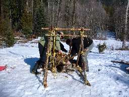 Building the mini trebuchet