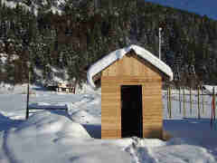 Sheds in winter