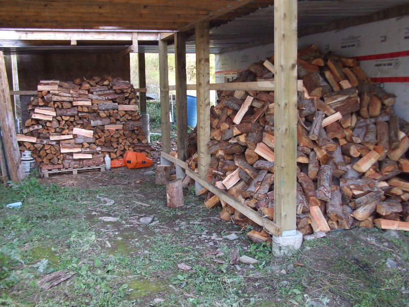 Firewood Piled For Use.