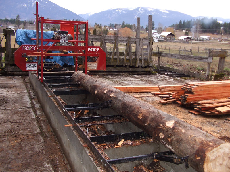 Sawmill Finally Sawing Lumber.