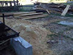 Sawmill sawdust mess