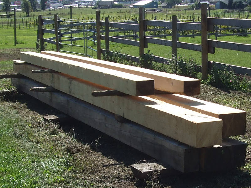 Long Wood Beams For Our Garage.