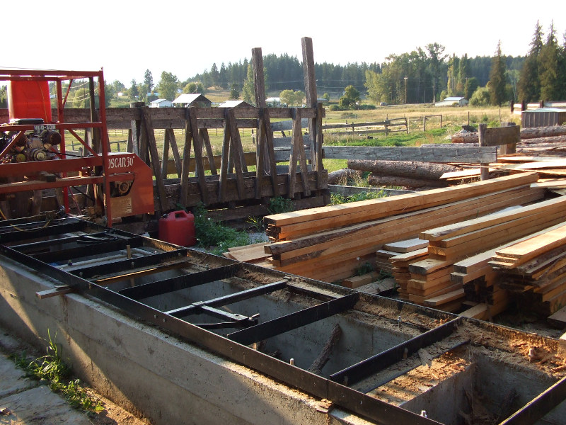 Sawmill Progress First Sawing At Home.