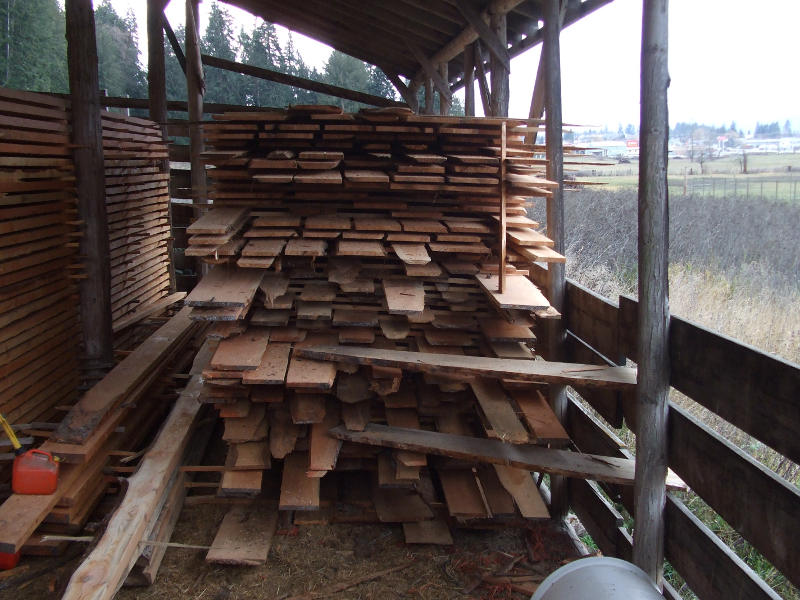 Lumber Sticked And Stacked To Dry.