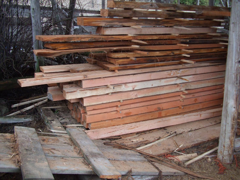 Lumber Sticked And Stacked To Dry.