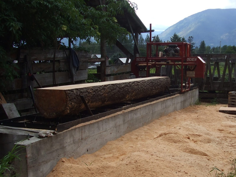 Log Edged On One Side.