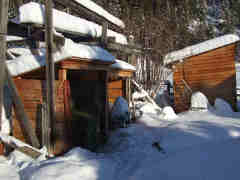 Sheds in winter