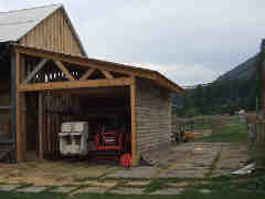 The barn gable completed