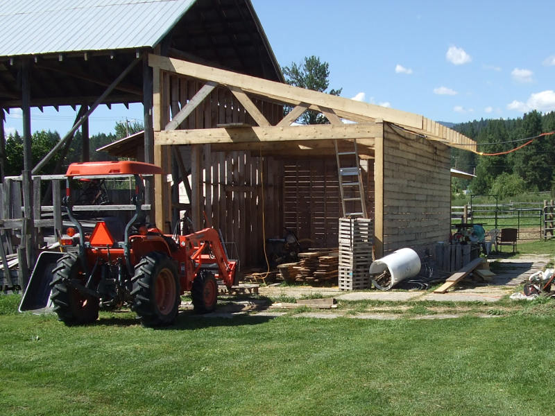 Storage Shed Roof Rafters.